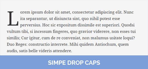 Simple Drop Caps Simple Drop Caps