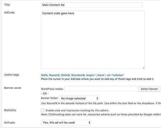 Creating ad Creating ad