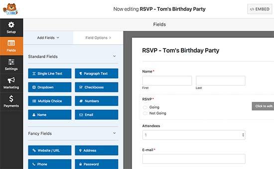 Creating an RSVP form with WPForms Creating an RSVP form with WPForms