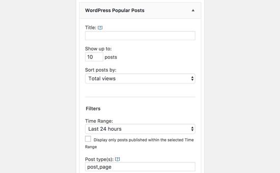 WordPress Popular Posts Widget WordPress Popular Posts Widget
