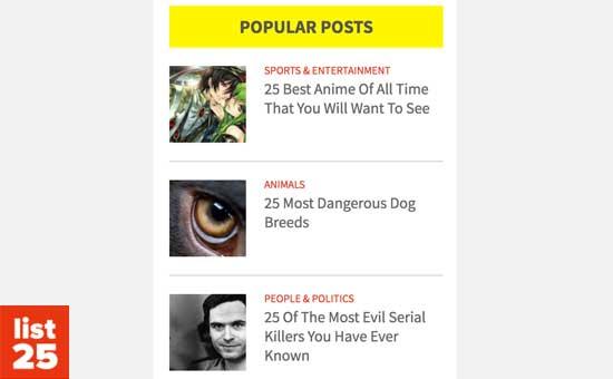 Popular posts on list25 Popular posts on list25