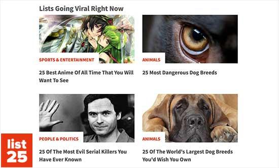 Trending articles example Trending articles example