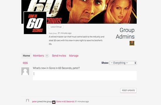 Group page Group page