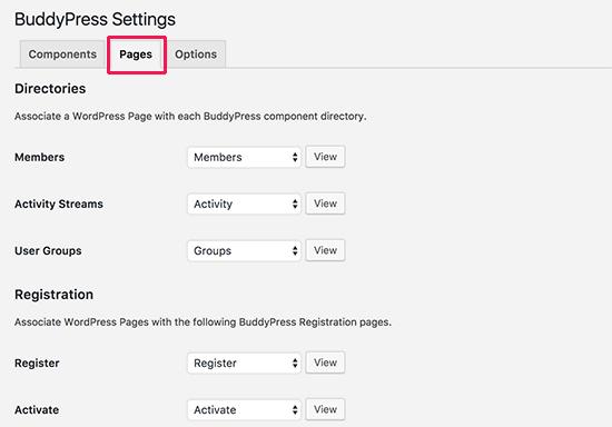 Setting up pages Setting up pages