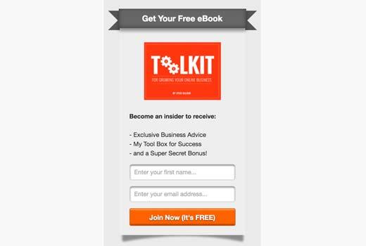 Email signup form Email signup form