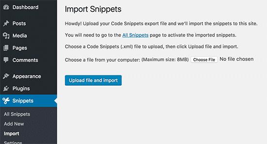 Import Snippets Import Snippets