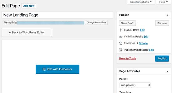 Publish page Publish page