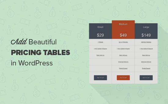 How to add beautiful pricing tables in WordPress How to add beautiful pricing tables in WordPress