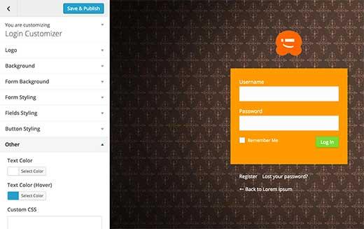 Custom Login Page Customizer Custom Login Page Customizer