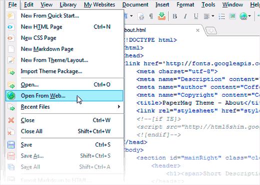 CoffeeCup HTML Editor CoffeeCup HTML Editor
