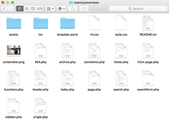 Basic WordPress theme files Basic WordPress theme files