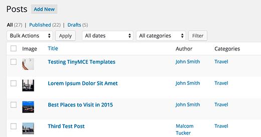 Featured image column Featured image column