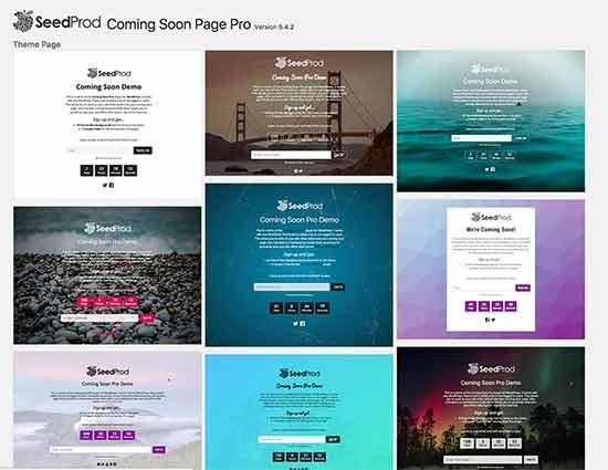 Select theme for your coming soon page Select theme for your coming soon page