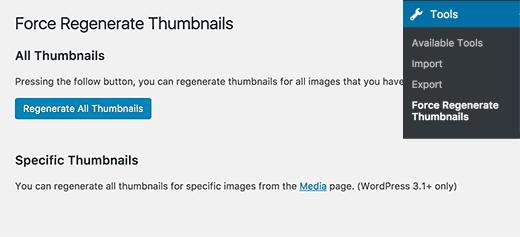 Regenerate all thumbnails Regenerate all thumbnails