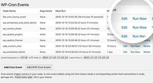 Editing a cron in WordPress Editing a cron in WordPress