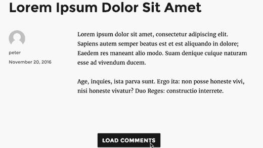 Lazy loading WordPress comments on click Lazy loading WordPress comments on click