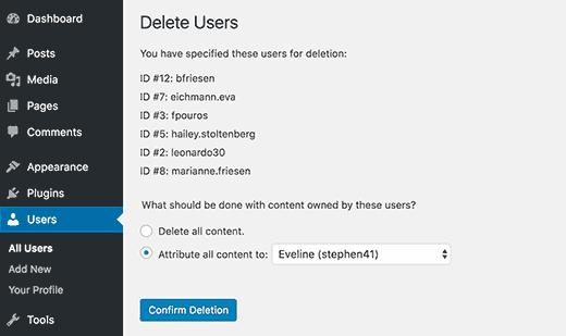 Delete or attribute content Delete or attribute content