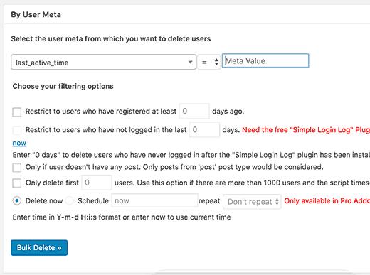 Bulk delete users by user meta data Bulk delete users by user meta data