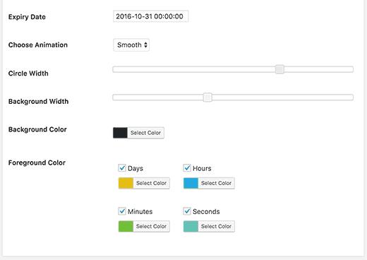Select colors and animation Select colors and animation