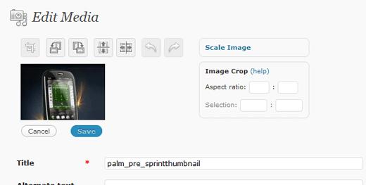 WordPress Image Editor