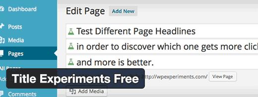 Title Experiments Free Title Experiments Free