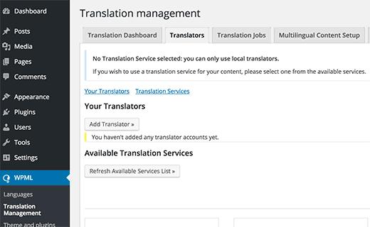 Adding translators using translator management module Adding translators using translator management module