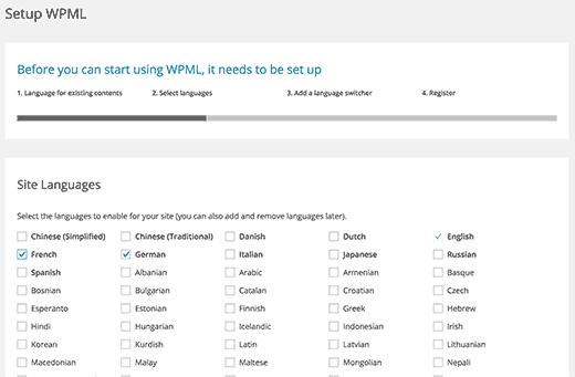 Select languages Select languages