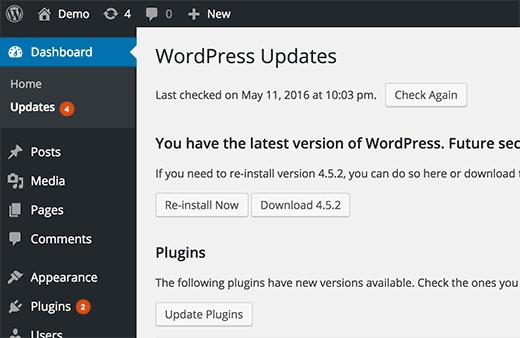WordPress Updates WordPress Updates