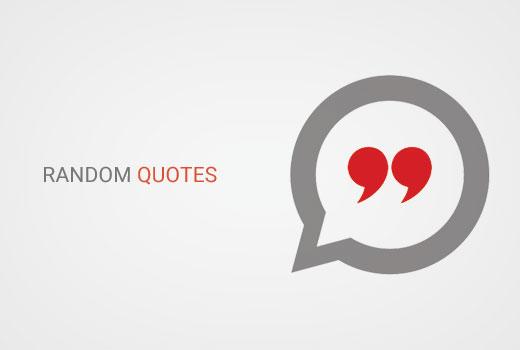 Add random quotes in WordPress sidebar Add random quotes in WordPress sidebar