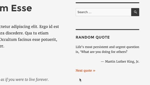 Ajax display of random quotes in WordPress sidebar Ajax display of random quotes in WordPress sidebar