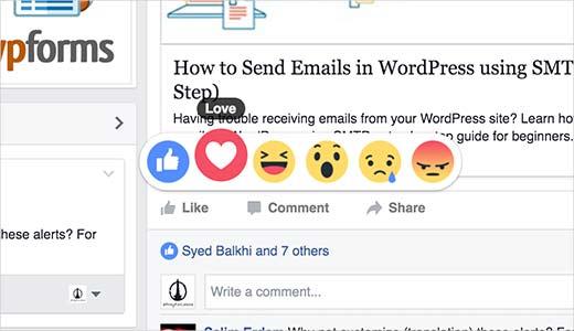 Facebook reactions Facebook reactions