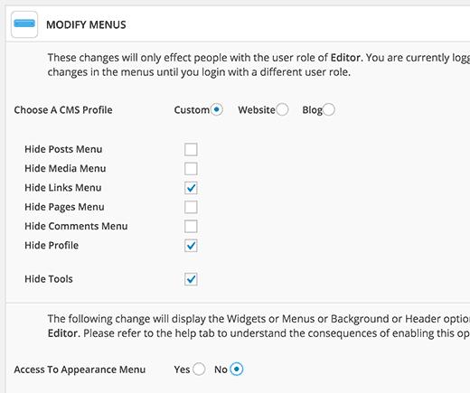 Modifying WordPress admin menus Modifying WordPress admin menus