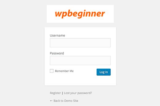 Custom login page with WordPress logo replaced Custom login page with WordPress logo replaced
