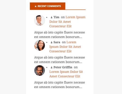 Recent comments in a sidebar Recent comments in a sidebar