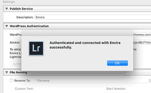 Successful authentication Successful authentication