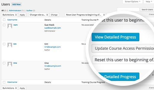 Updating user access to a course Updating user access to a course