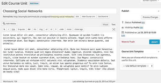 Creating a course unit Creating a course unit
