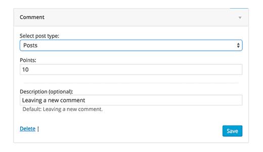 Setting up a hook or activity for reward points Setting up a hook or activity for reward points