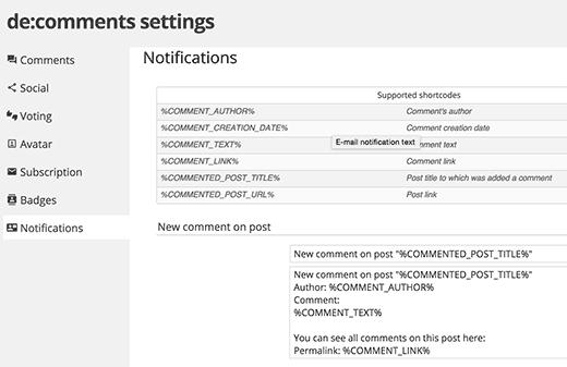 Customizing comment subscription notification emails Customizing comment subscription notification emails