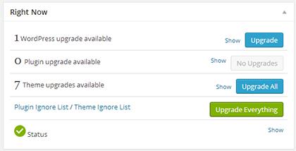 Update all your sites from a single dashboard Update all your sites from a single dashboard