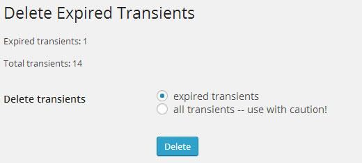 Delete Transients in WordPress