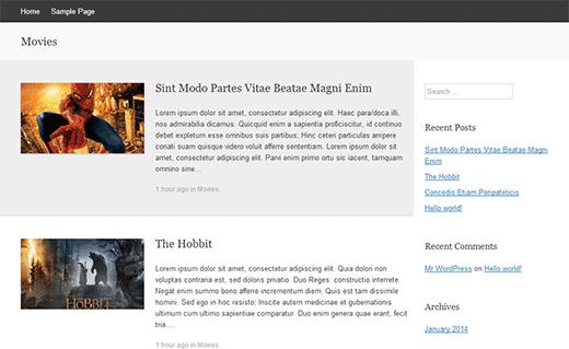 A sticky post on a category page A sticky post on a category page