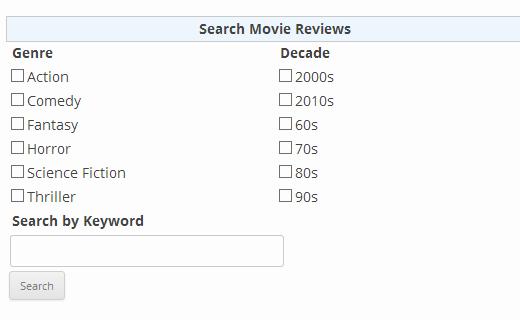 Ajax powered search form with taxonomy filters Ajax powered search form with taxonomy filters