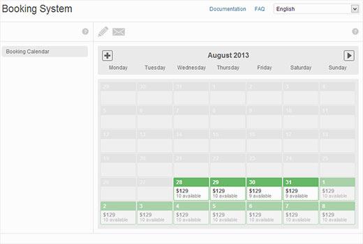 Booking System Settings Booking System Settings