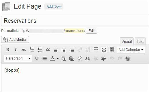 Adding booking calendar to a WordPress post or page Adding booking calendar to a WordPress post or page