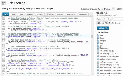 Adding an advance editor to replace default WordPress Theme and Plugin Editor Adding an advance editor to replace default WordPress Theme and Plugin Editor