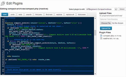 Advanced plugin editor in action Advanced plugin editor in action