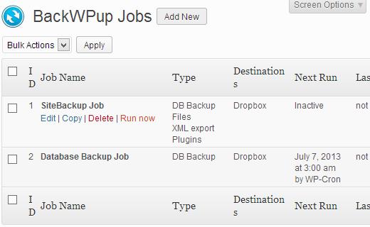 Creating and managing multiple Backup Jobs Creating and managing multiple Backup Jobs