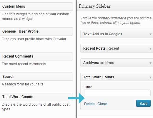 Word Stats Widget