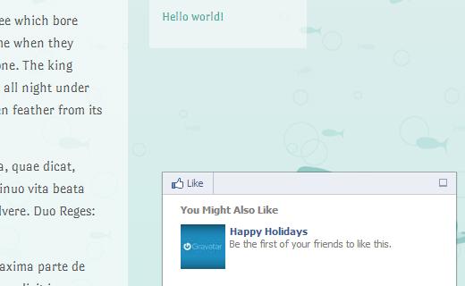 Facebook recommendations bar Facebook recommendations bar